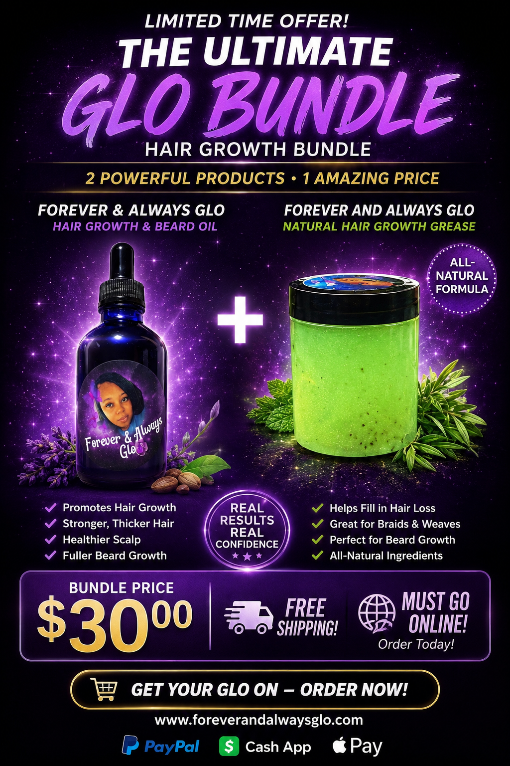 Hair Growth Oil and Grease Bundle
